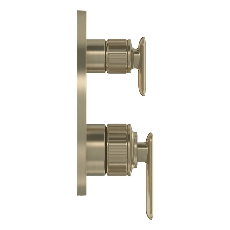 Pressure Balance Valve Trim Listra 2 Lever Brushed Nickel Infinity 7-3/4 Inch Round cUPC ADA - Image 3