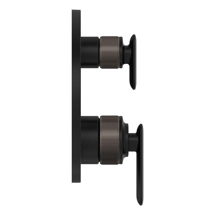 Pressure Balance Valve Trim Listra 2 Lever Matte Black 7-3/4 Inch Round cUPC ADA - Image 3