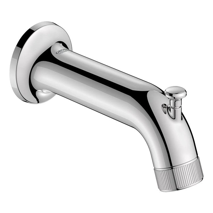 Tub Spout Listra Pull Up Diverter StarLight Chrome 6-3/4 Inch Metal 1/2-14 Inch NPT cUPC