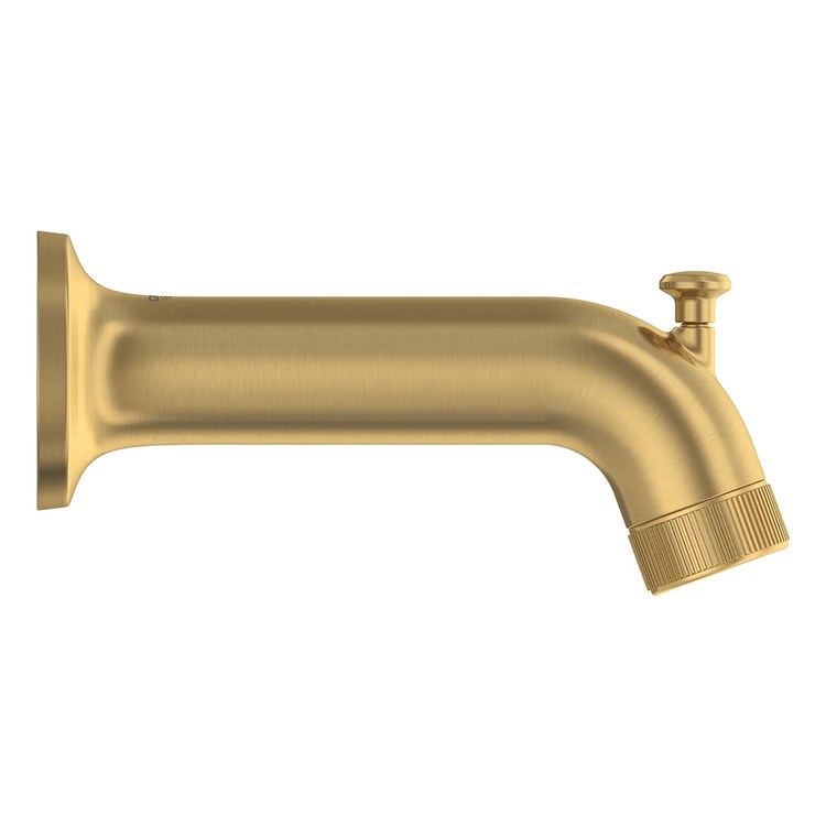 Tub Spout Listra Pull Up Diverter Brushed Cool Sunrise 6-3/4 Inch Metal 1/2-14 Inch NPT cUPC - Image 2