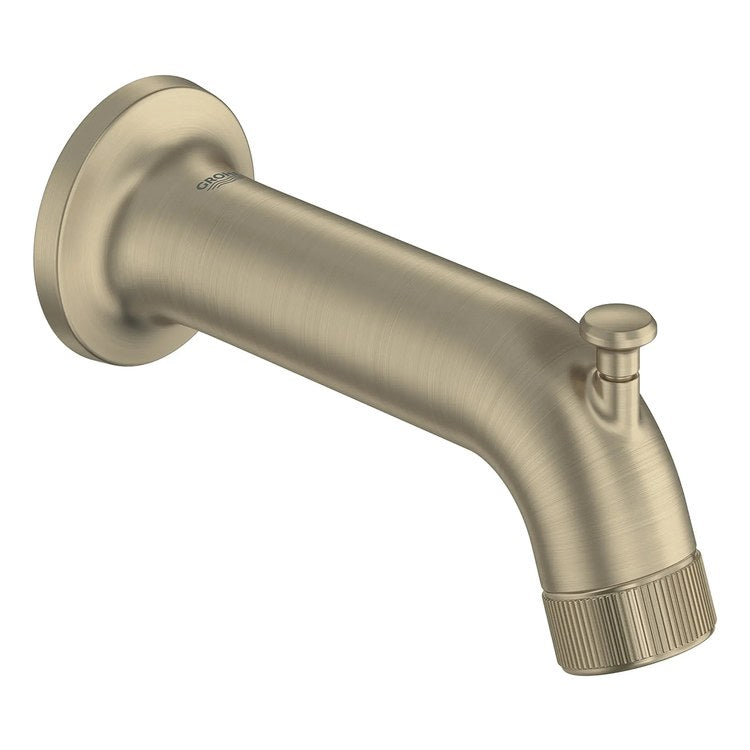 Tub Spout Listra Pull Up Diverter Brushed Nickel Infinity 6-3/4 Inch Metal 1/2-14 Inch NPT cUPC