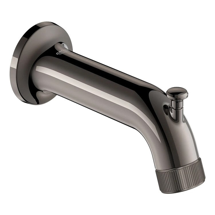 Tub Spout Listra Pull Up Diverter Hard Graphite 6-3/4 Inch Metal 1/2-14 Inch NPT cUPC