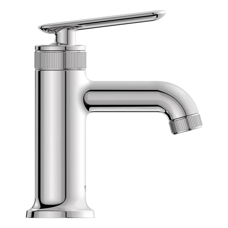 Lavatory Faucet Listra Small 1 Lever ADA WaterSense/CALGreen/cUPC StarLight Chrome 1.2 Gallons per Minute Deck Push Pop-Up 1 Hole SilkMove/EcoJoy - Image 3