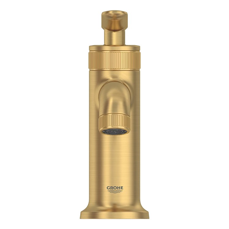 Lavatory Faucet Listra Small 1 Lever ADA WaterSense/CALGreen/cUPC Brushed Cool Sunrise 1.2 Gallons per Minute Deck Push Pop-Up 1 Hole SilkMove/EcoJoy - Image 3