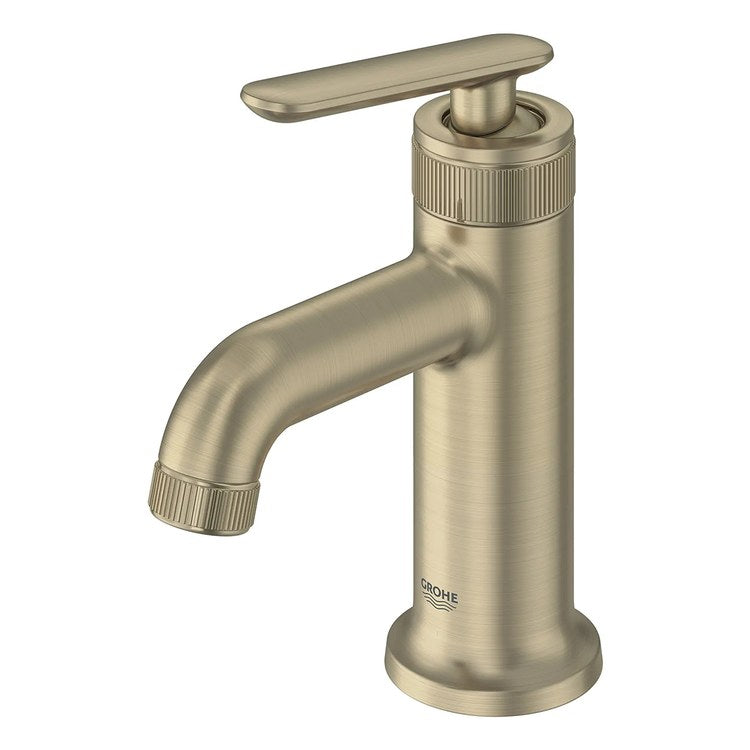 Lavatory Faucet Listra Small 1 Lever ADA WaterSense/CALGreen/cUPC Brushed Nickel Infinity 1.2 Gallons per Minute Deck Push Pop-Up 1 Hole SilkMove/EcoJoy