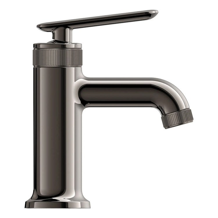 Lavatory Faucet Listra Small 1 Lever ADA WaterSense/CALGreen/cUPC Hard Graphite 1.2 Gallons per Minute Deck Push Pop-Up 1 Hole SilkMove/EcoJoy - Image 2