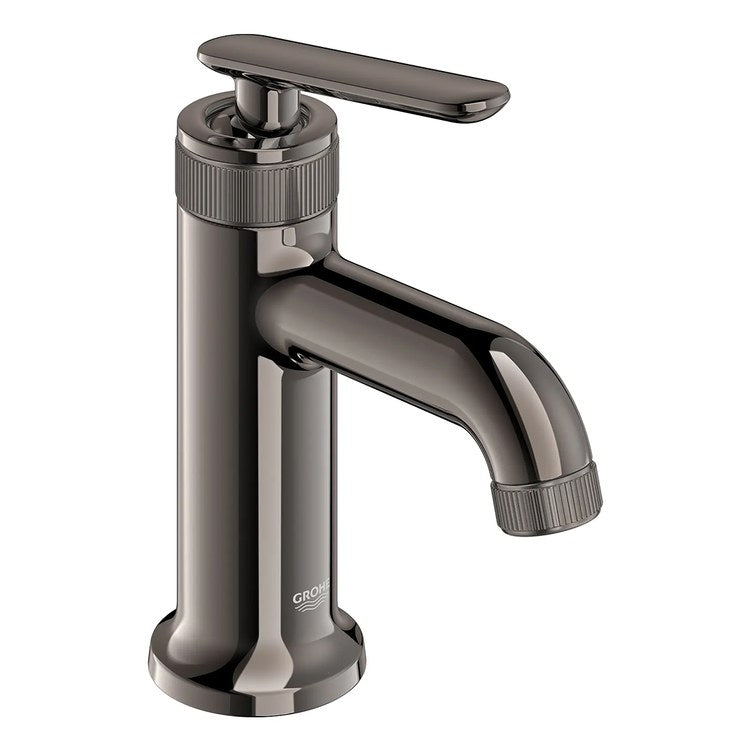 Lavatory Faucet Listra Small 1 Lever ADA WaterSense/CALGreen/cUPC Hard Graphite 1.2 Gallons per Minute Deck Push Pop-Up 1 Hole SilkMove/EcoJoy