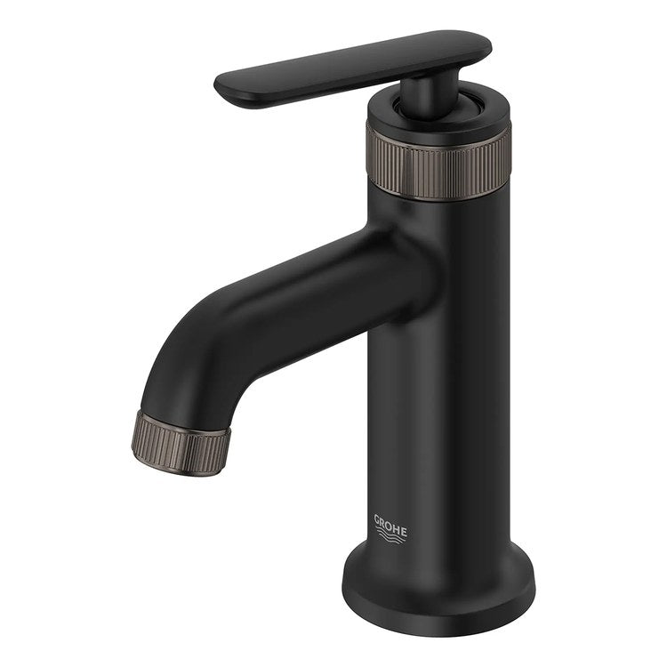 Lavatory Faucet Listra Small 1 Lever ADA WaterSense/CALGreen/cUPC Matte Black 1.2 Gallons per Minute Deck Push Pop-Up 1 Hole SilkMove/EcoJoy