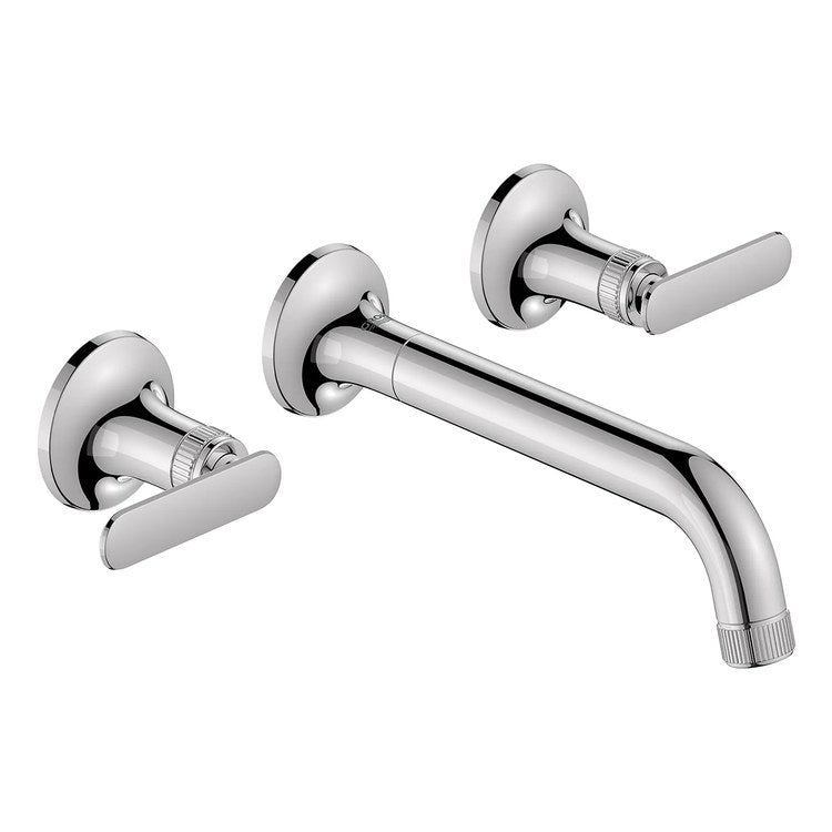 Lavatory Faucet Listra Widespread 8 Inch Spread Less Handle WaterSense/CALGreen/cUPC StarLight Chrome 1.2 Gallons per Minute Wall Less Drain 3 Hole EcoJoy - Image 3