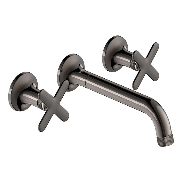 Lavatory Faucet Listra Widespread 8 Inch Spread Less Handle WaterSense/CALGreen/cUPC Hard Graphite 1.2 Gallons per Minute Wall Less Drain 3 Hole EcoJoy - Image 2