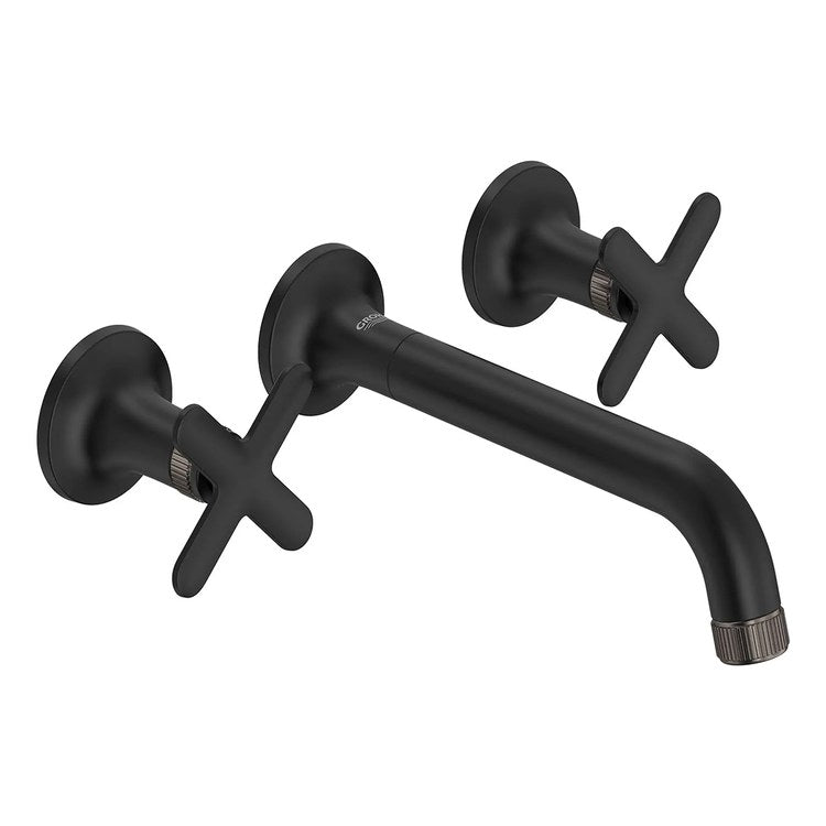 Lavatory Faucet Listra Widespread 8 Inch Spread Less Handle WaterSense/CALGreen/cUPC Matte Black 1.2 Gallons per Minute Wall Less Drain 3 Hole EcoJoy - Image 2