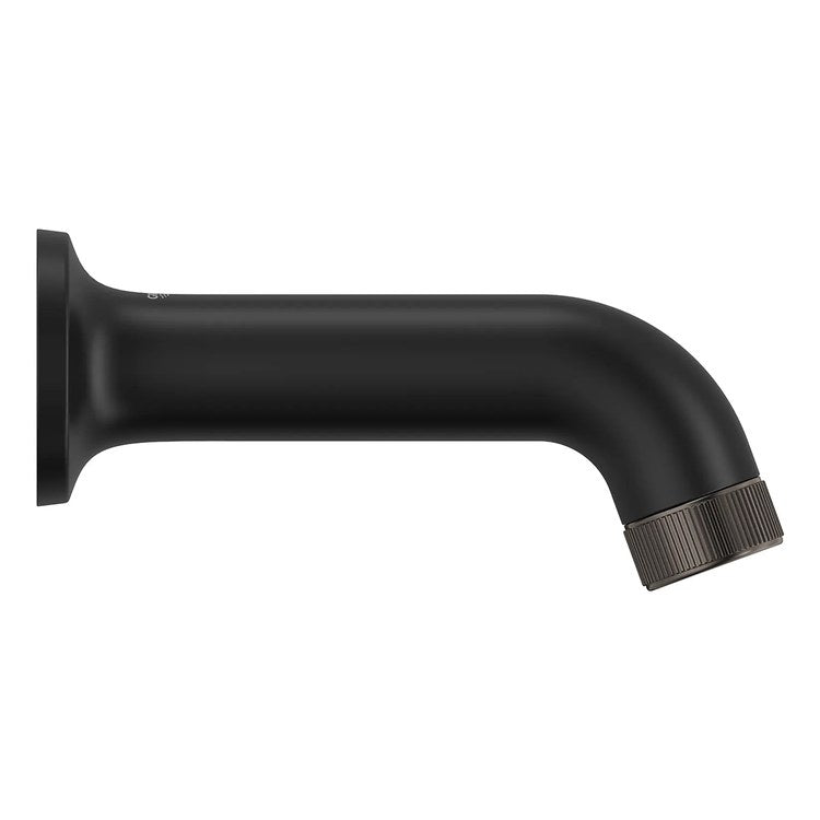 Tub Spout Listra Non-Diverter Matte Black 6-3/4 Inch Metal 1/2-14 Inch NPT cUPC - Image 2
