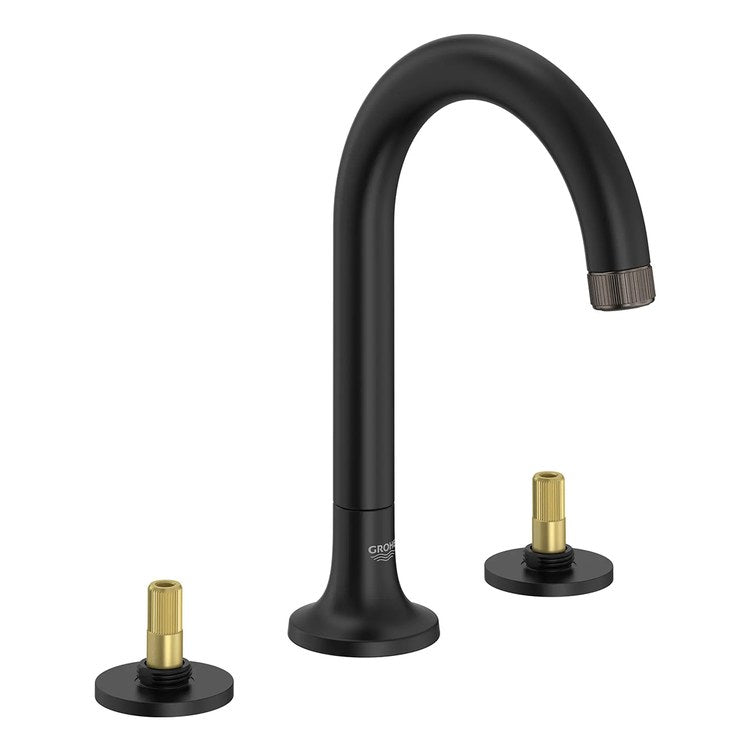 Lavatory Faucet Listra Widespread 8 Inch Spread Less Handle WaterSense/CALGreen/cUPC Matte Black 1.2 Gallons per Minute Deck 3 Hole EcoJoy