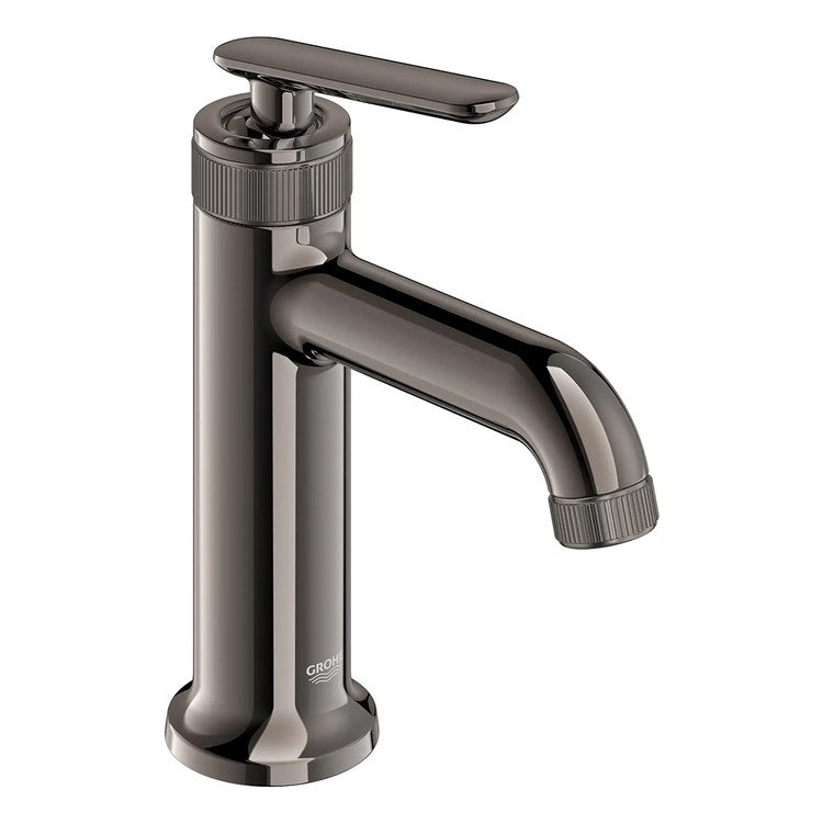 Lavatory Faucet Listra Medium 1 Lever ADA WaterSense/CALGreen/cUPC Hard Graphite 1.2 Gallons per Minute Deck Rigid Push Pop-Up 1 Hole SilkMove/EcoJoy