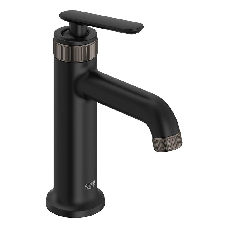Lavatory Faucet Listra Medium 1 Lever ADA WaterSense/CALGreen/cUPC Matte Black 1.2 Gallons per Minute Deck Rigid Push Pop-Up 1 Hole SilkMove/EcoJoy