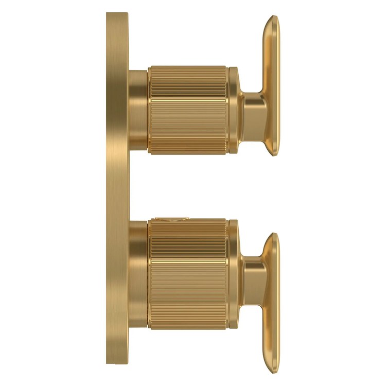 Thermostatic Valve Trim Listra Single Function 2 Lever Brushed Cool Sunrise cUPC ADA - Image 3