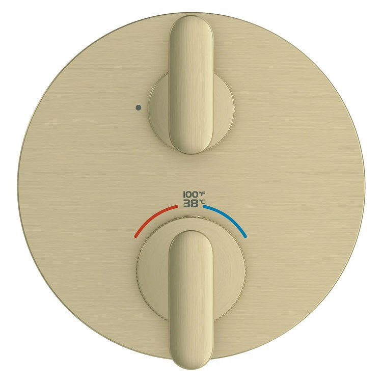 Thermostatic Valve Trim Listra Single Function 2 Lever Brushed Nickel Infinity cUPC ADA - Image 2