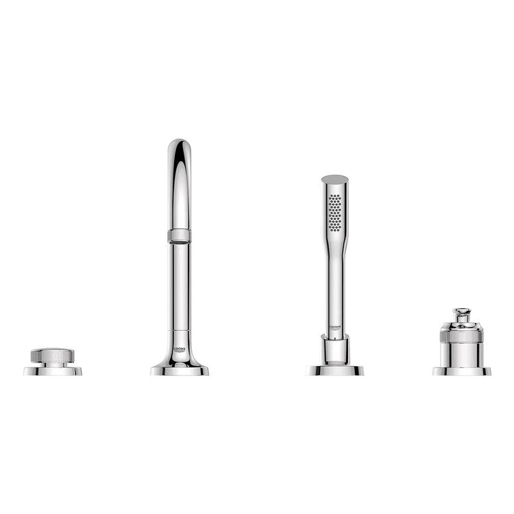 Roman Tub Faucet Listra Deck Mount 1 Lever WaterSense/CALGreen/cUPC ADA StarLight Chrome 4 Hole - Image 2