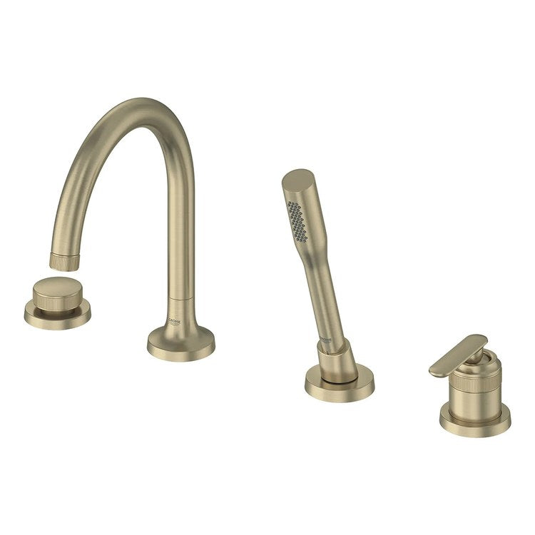Roman Tub Faucet Listra Deck Mount 1 Lever WaterSense/CALGreen/cUPC ADA Brushed Nickel Infinity 4 Hole - Image 3