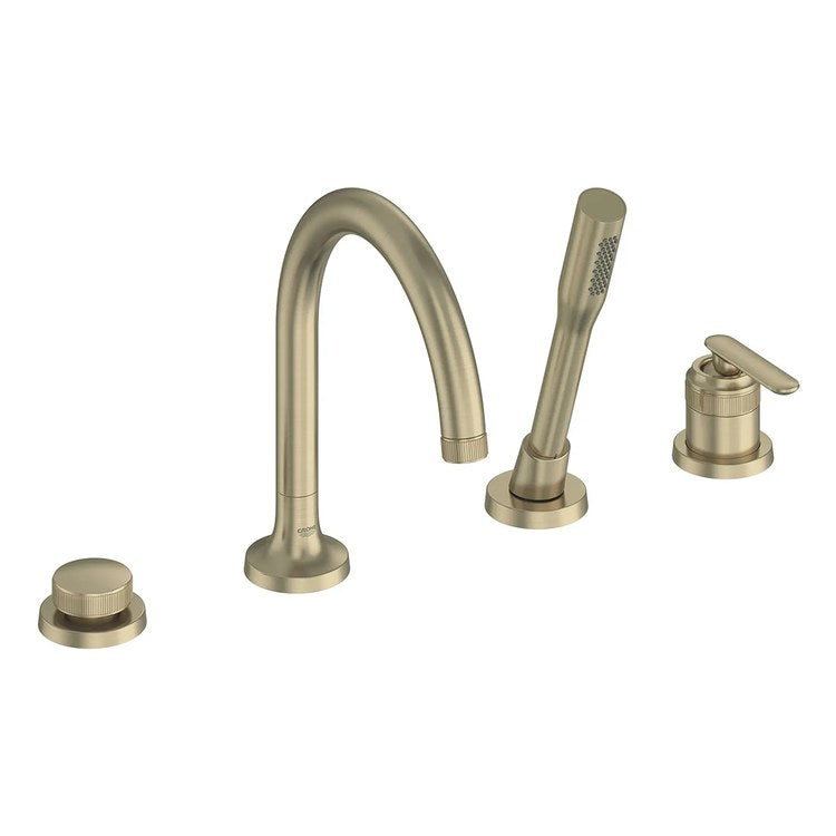 Roman Tub Faucet Listra Deck Mount 1 Lever WaterSense/CALGreen/cUPC ADA Brushed Nickel Infinity 4 Hole