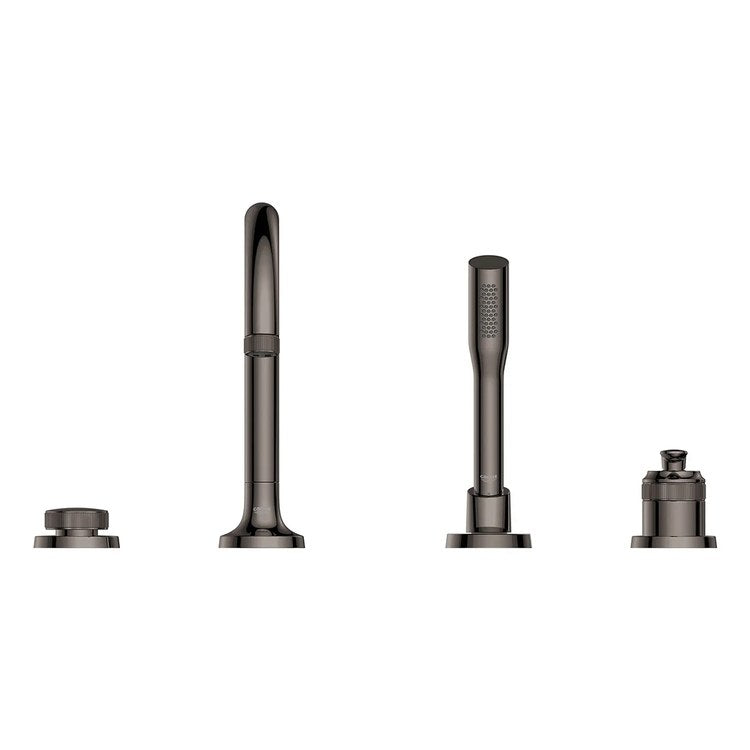 Roman Tub Faucet Listra Deck Mount 1 Lever WaterSense/CALGreen/cUPC ADA Hard Graphite 4 Hole - Image 2