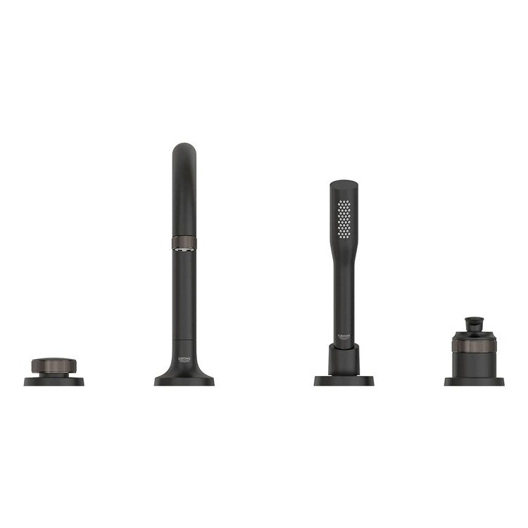 Roman Tub Faucet Listra Deck Mount 1 Lever WaterSense/CALGreen/cUPC ADA Matte Black 4 Hole - Image 2