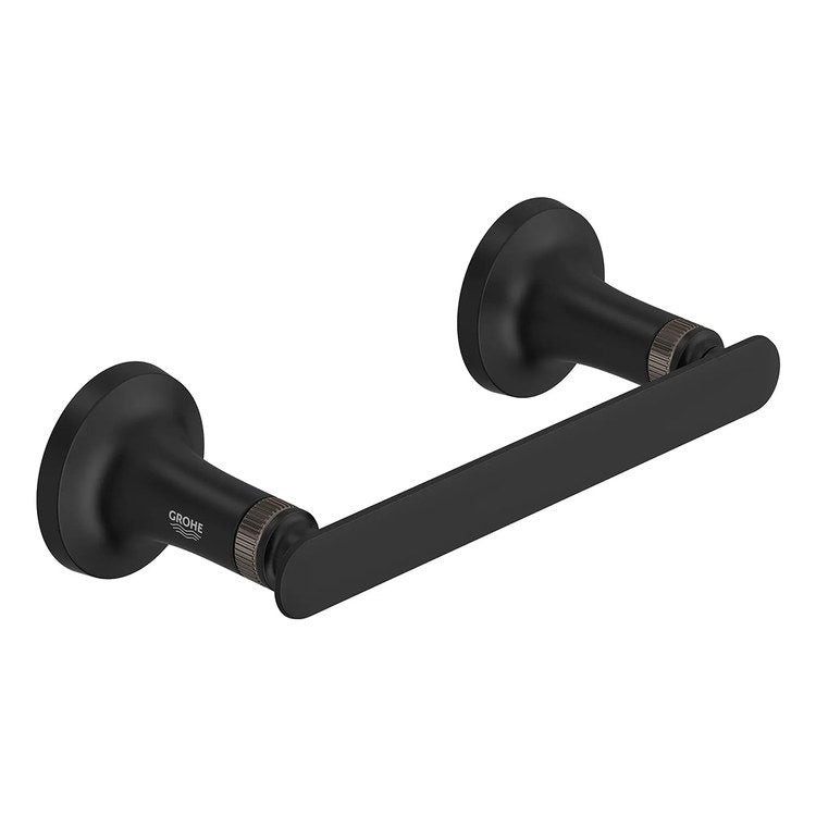 Toilet Paper Holder Listra Pivot Matte Black Metal 3-3/4 Inch Wall