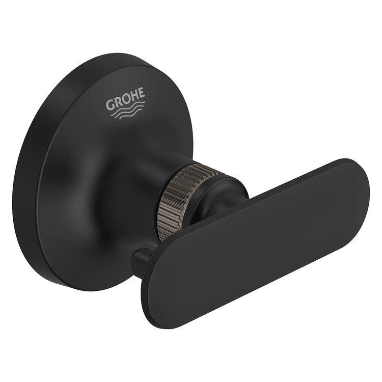 Robe Hook Listra Single Matte Black 2-1/2 Inch Wall Metal