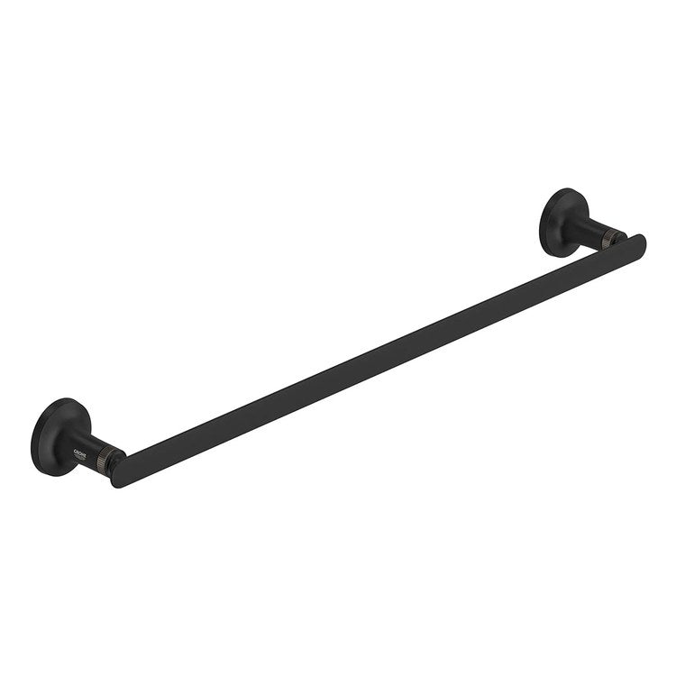 Towel Bar Listra 24 Inch Single Matte Black Metal
