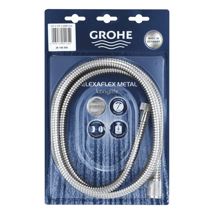 Handshower Hose Universal AntiFold 79 Inch StarLight Chrome 1/2 Inch G Relexaflex Metal - Image 2