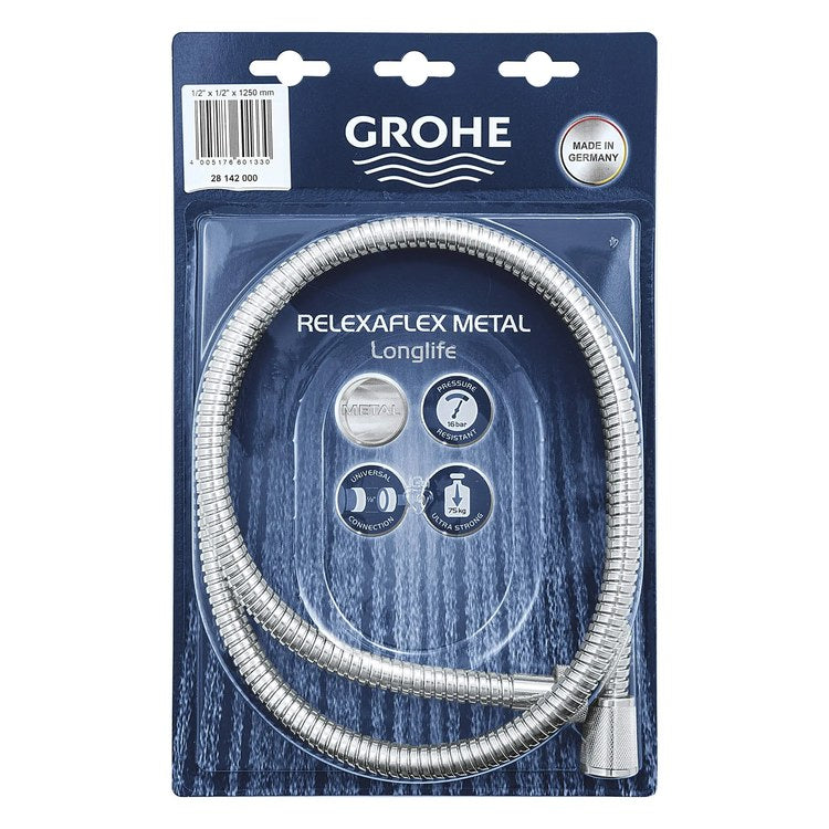 Handshower Hose Universal AntiFold 49 Inch StarLight Chrome 1/2 Inch G Relexaflex Metal - Image 2