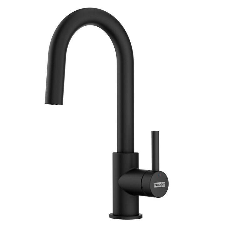 Bar Faucet Maris Lario 1 Lever Matte Black Swivel 360 DEG J-Spout