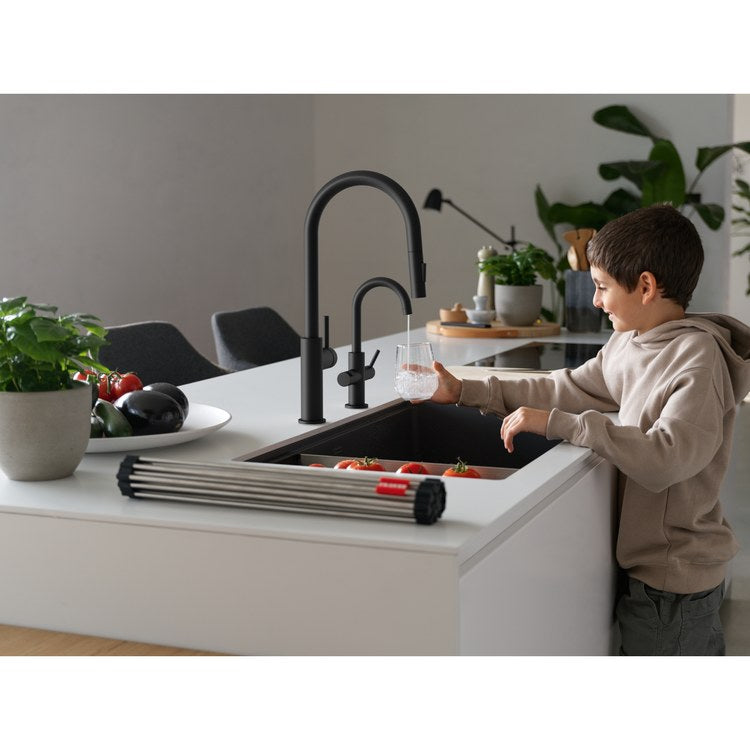 Filter Faucet Maris Lario Hot/Cold 5-7/16 Inch Spread 2 Knob/Lever Matte Black - Image 2