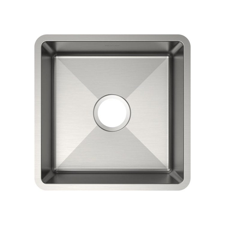 Sink Bowl Crosstown 18G 1 Bowls Undermount 16-1/2 x 16-1/2 x 5 Inch Polished Satin ADA - Image 2
