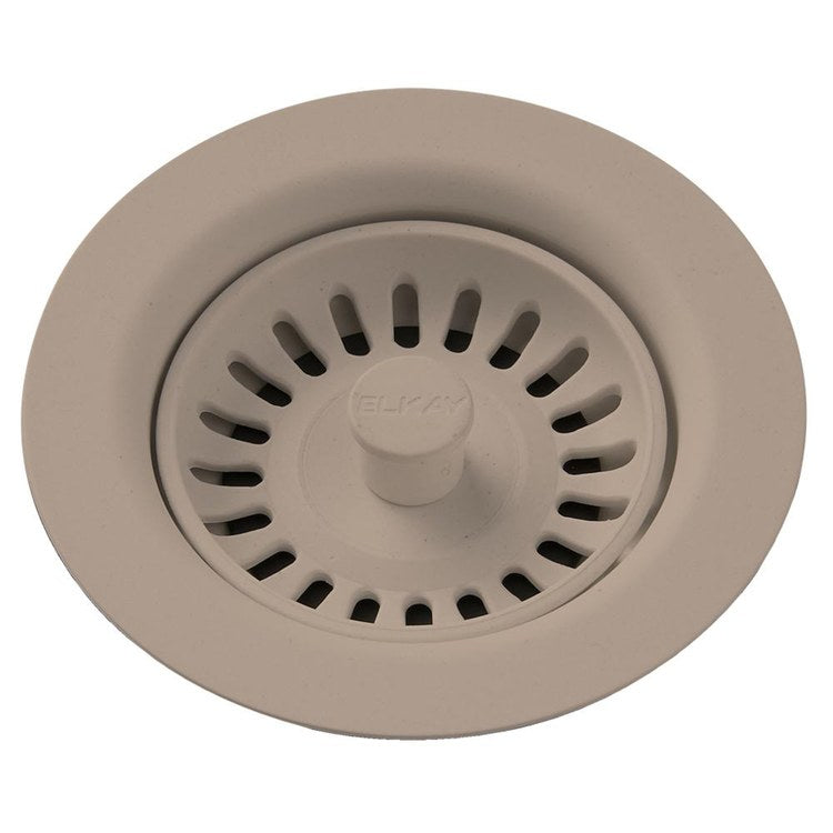 Disposal Flange with Removable Basket Strainer and Rubber Stopper Sandstone 3-1/2 Inch Polymer for Sinks with 3-1/2IN Drain Opening - Image 1