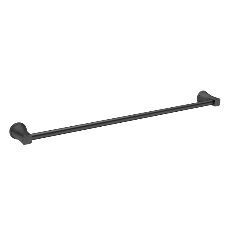 Towel Bar Glenmere 24 Inch Matte Black Metal
