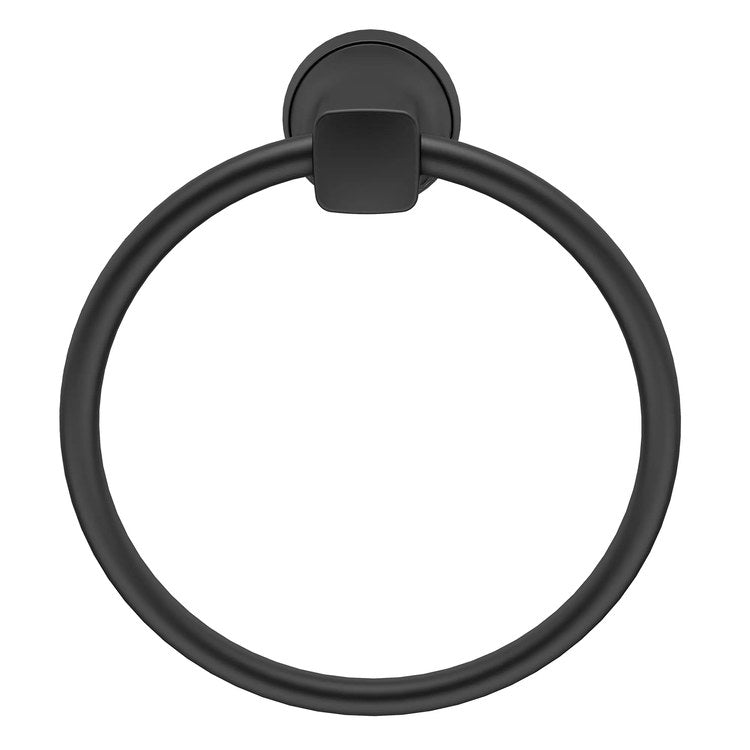 Towel Ring Glenmere 6-1/2 x 6-1/2 Inch Round Closed Matte Black Metal - Image 3