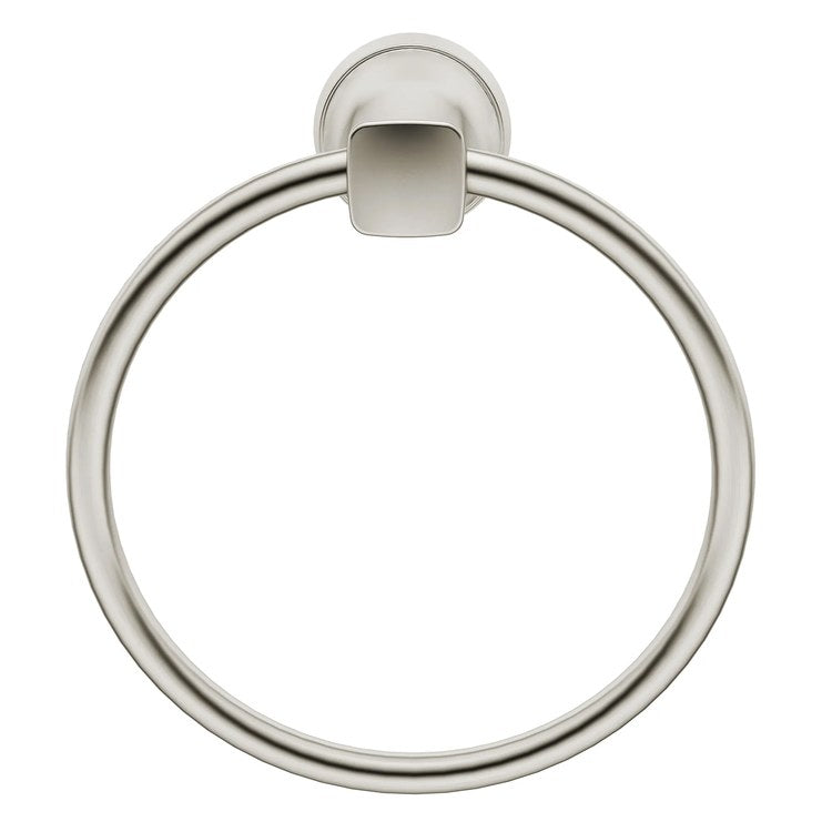 Towel Ring Glenmere 6-1/2 x 6-1/2 Inch Round Closed Brushed Nickel Metal - Image 3