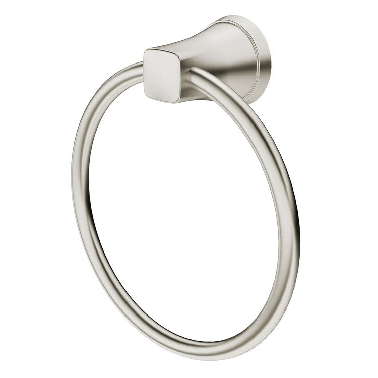Towel Ring Glenmere 6-1/2 x 6-1/2 Inch Round Closed Brushed Nickel Metal