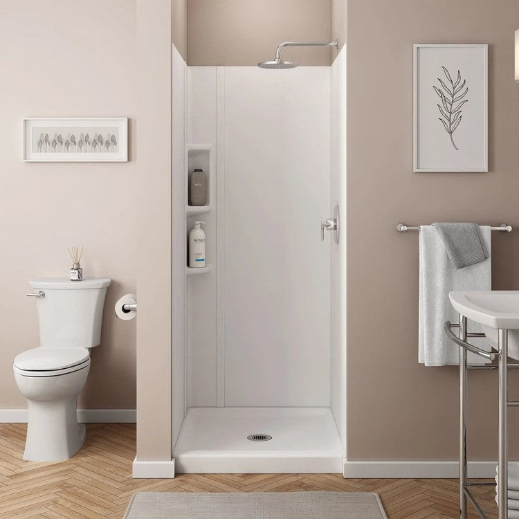 Shower Base New Mainstream Alcove Square Arctic 32 x 32 x 3-1/4 Inch High Gloss Acrylic Center Drain - Image 2