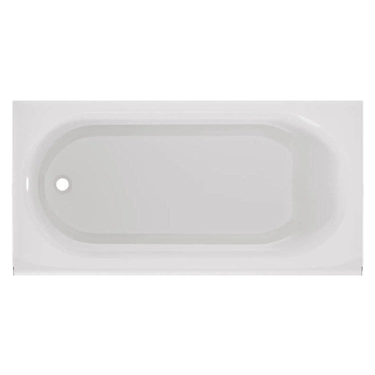 Tub Princeton PRO 60 x 30 Inch Above Floor Rough Integral Apron with Left Hand Outlet Center Left Drain White ADA Enameled Steel 42 Gallon - Image 2