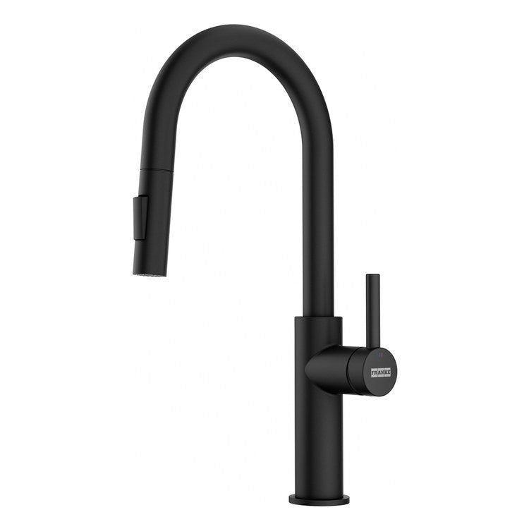Prep Faucet Maris Lario 1 Lever Matte Black Pull-Down Dual Spray Swivel 360 DEG J-Spout