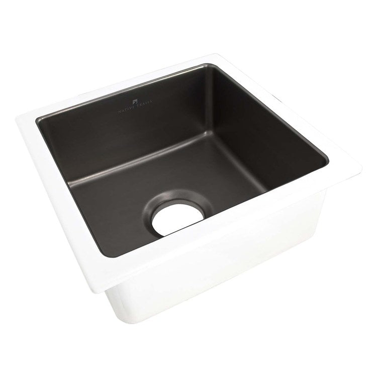 Bar Sink Reveler Precious Metals 15-3/4 x 15-3/4 Inch 1 Bowls Prep cUPC Gunmetal Undermount - Image 3