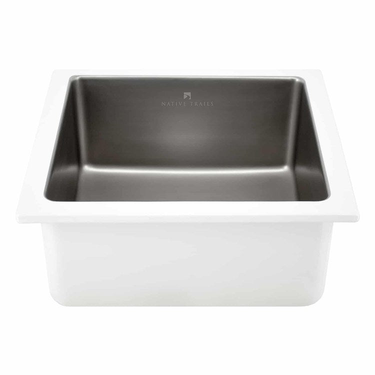 Bar Sink Reveler Precious Metals 15-3/4 x 15-3/4 Inch 1 Bowls Prep cUPC Platinum Undermount - Image 2