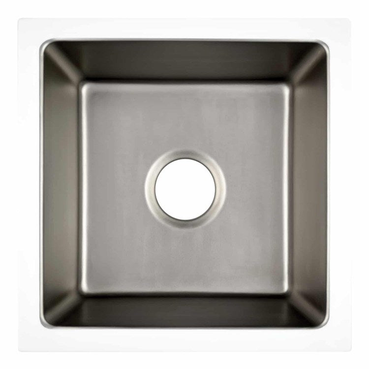 Bar Sink Reveler Precious Metals 15-3/4 x 15-3/4 Inch 1 Bowls Prep cUPC Platinum Undermount