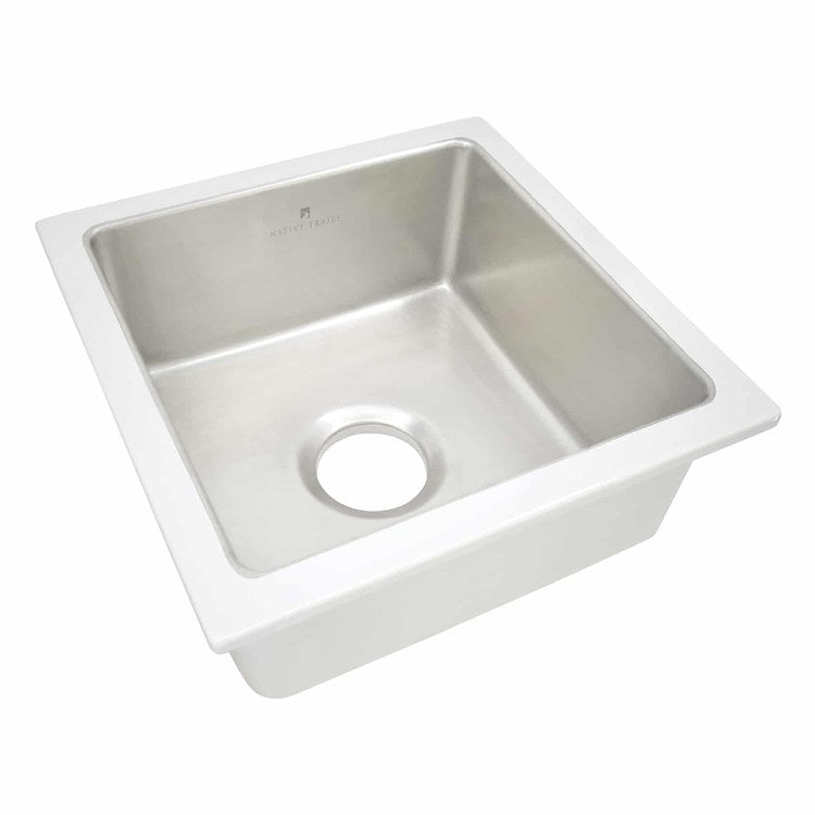 Bar Sink Reveler Precious Metals 15-3/4 x 15-3/4 Inch 1 Bowls Prep cUPC Silver Undermount - Image 3