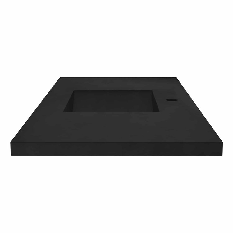 Vanity Top Native Stone Palomar with Integral Sink 48-1/2 x 21-3/4 Inch ADA Charcoal NativeStone Concrete 1 Hole 1-1/2 Inch - Image 3