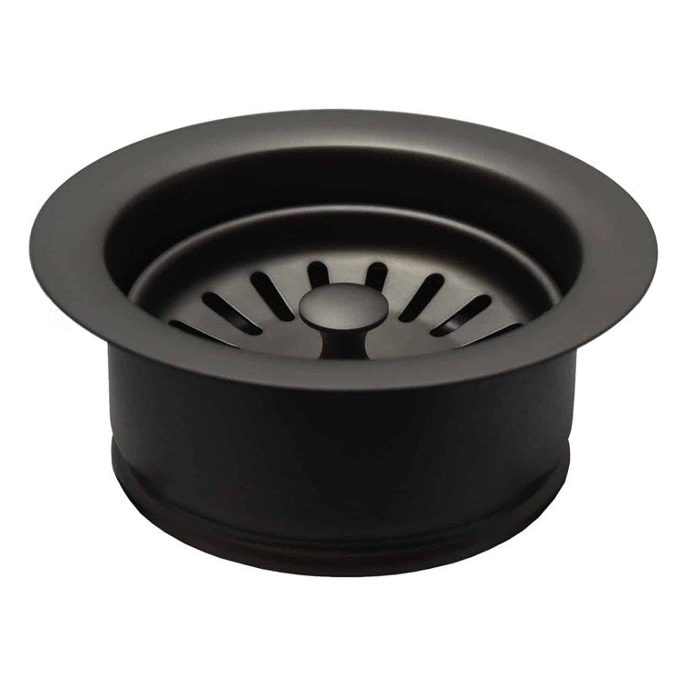 Basket Strainer Disposer Trim Gunmetal 3-1/2 Inch Brass Rubber with Center Post and Double O-Ring