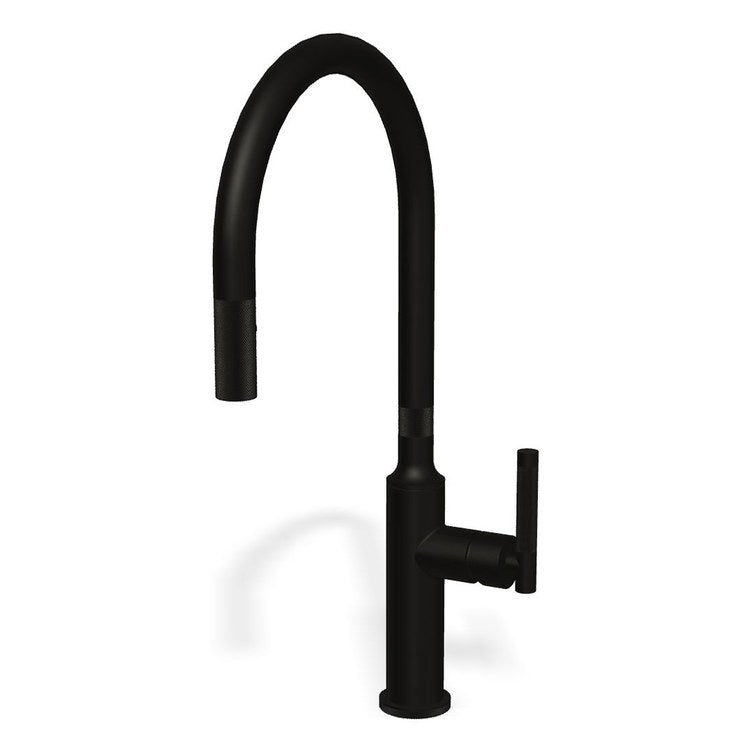 Kitchen Faucet Harley 1 Lever ADA CALGreen Matte Black Dual Function Pull-Down Swivel 1 Hole Deck 1.8 Gallons per Minute