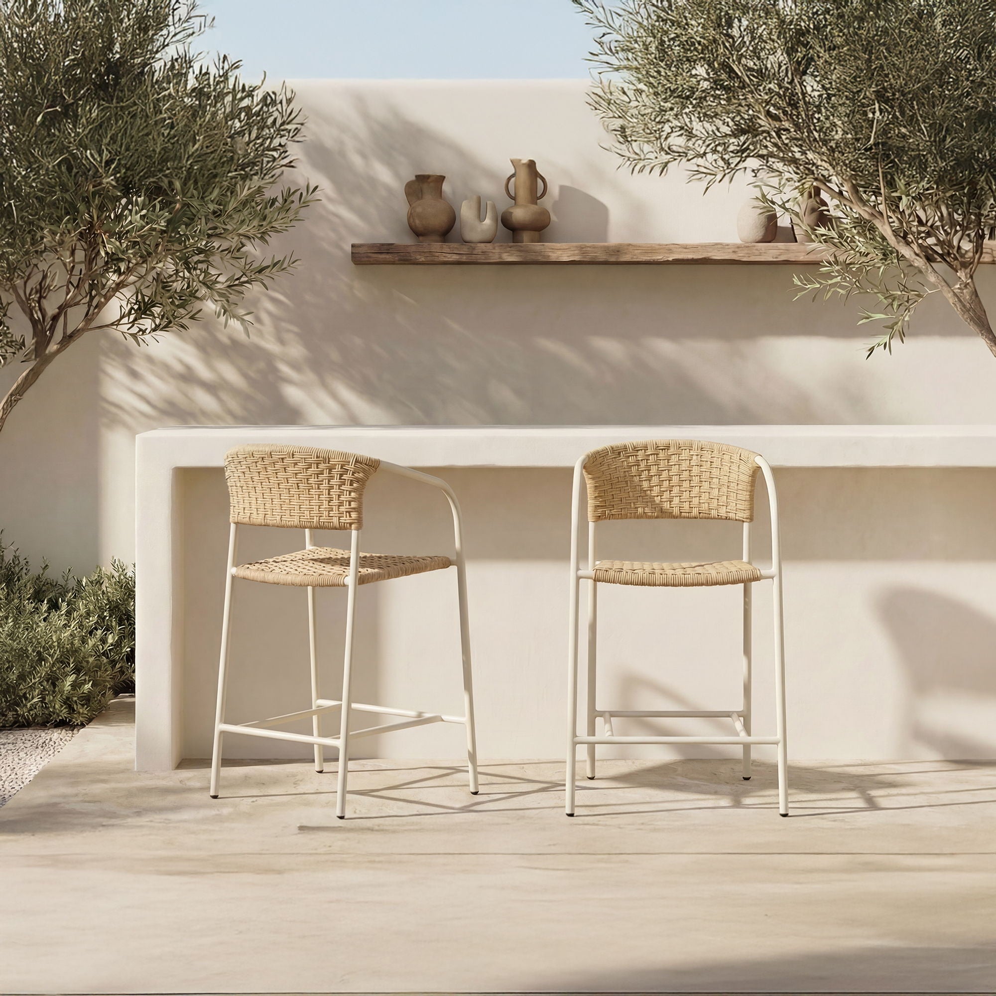 Zola - Outdoor Bar Stool - Natural - Image 2
